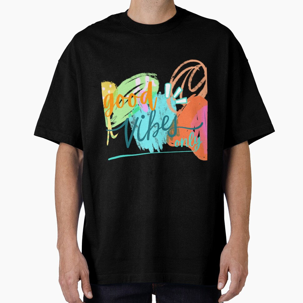Good Vibes Only Typography Art by MotiArtTeeshop - Adult & Kids T-Shirts, Sweatshirts & Hoodies apparel design preview 1