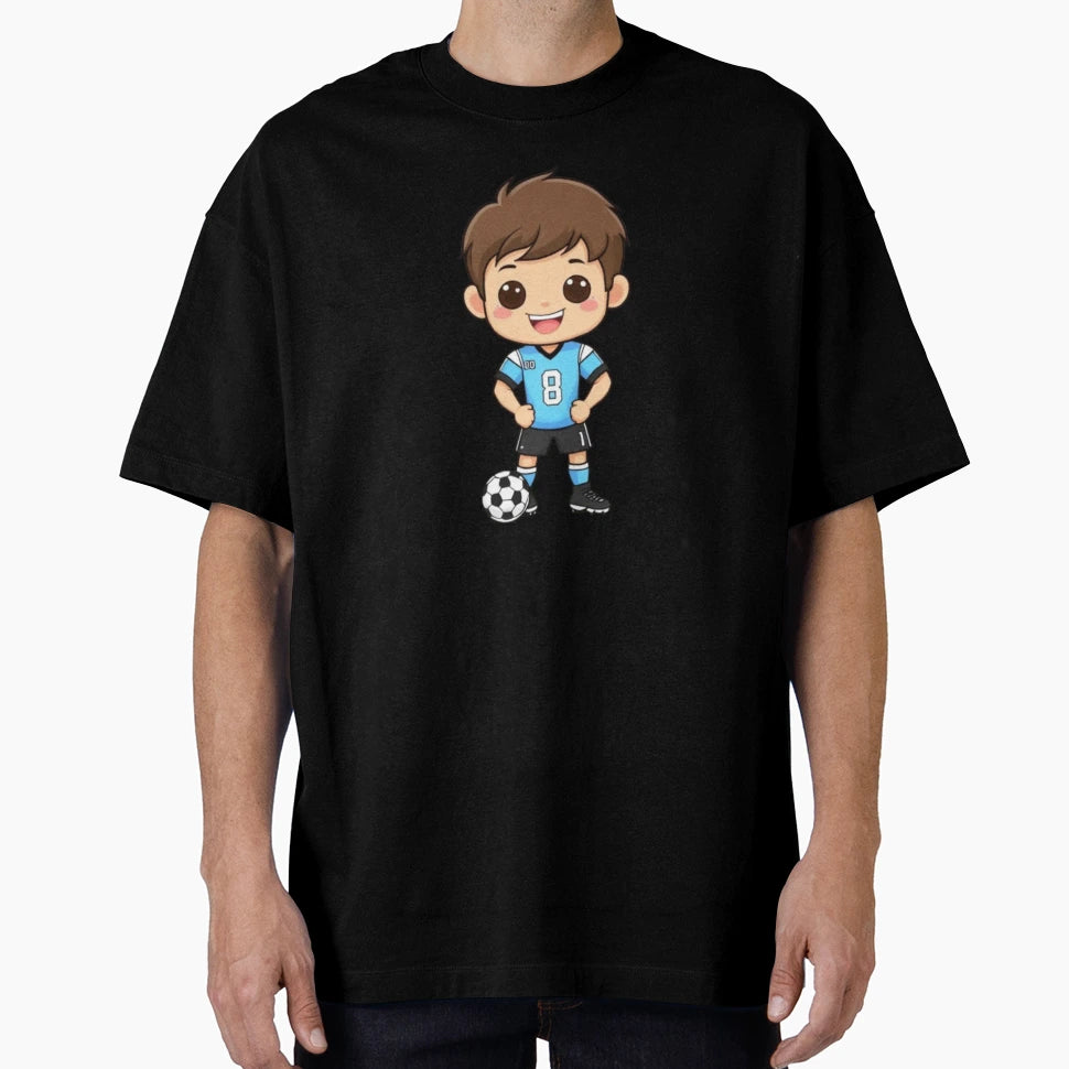 Kawaii Football Player T-Shirt - Streetwear Style Men Women - T-Shirt, Sweatshirt, Hoodie