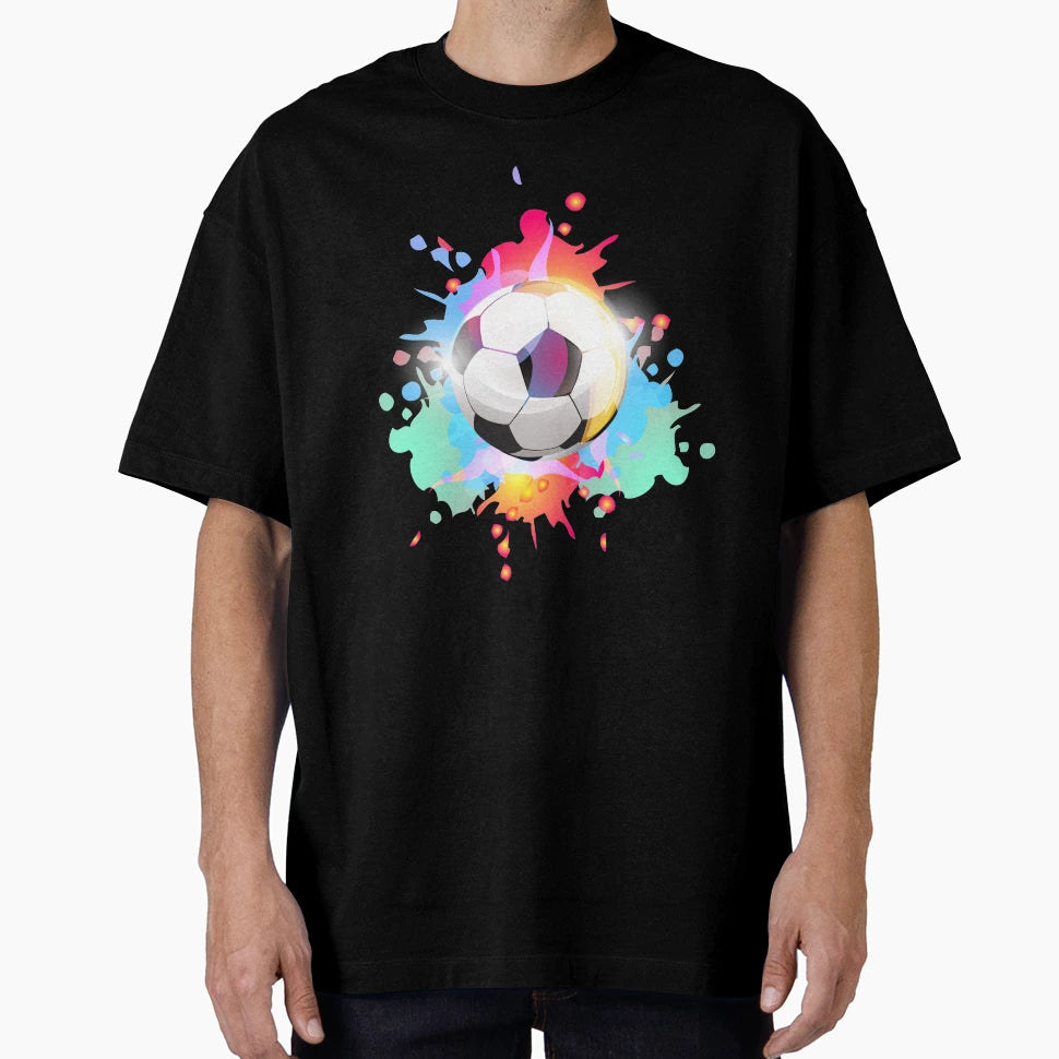 Ball Football Football Color Splash T-Shirt - Unique Graphic for Adults - T-Shirt, Sweatshirt, Hoodie