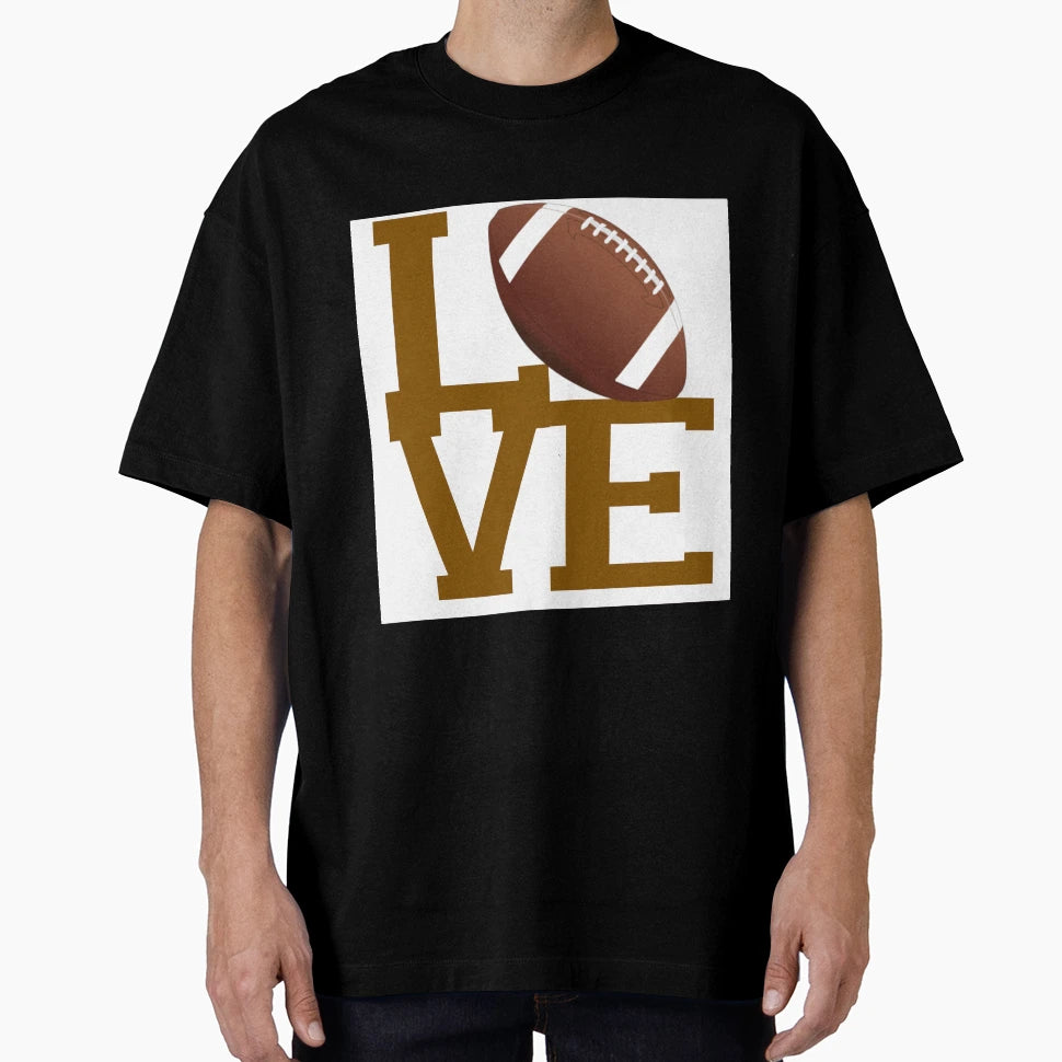 Love Football T-Shirt - Minimalist Print Men Women - T-Shirt, Sweatshirt, Hoodie