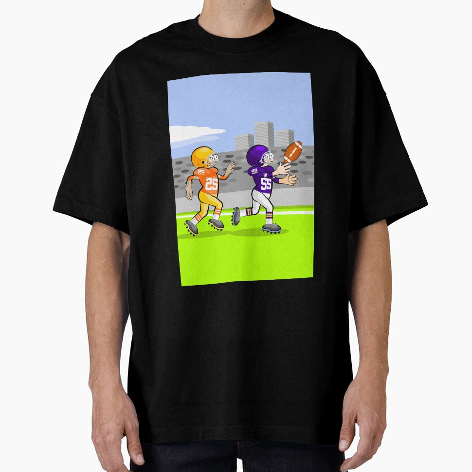 American Football Players Running T-Shirt - Casual Everyday Wear Men Women - T-Shirt, Sweatshirt, Hoodie
