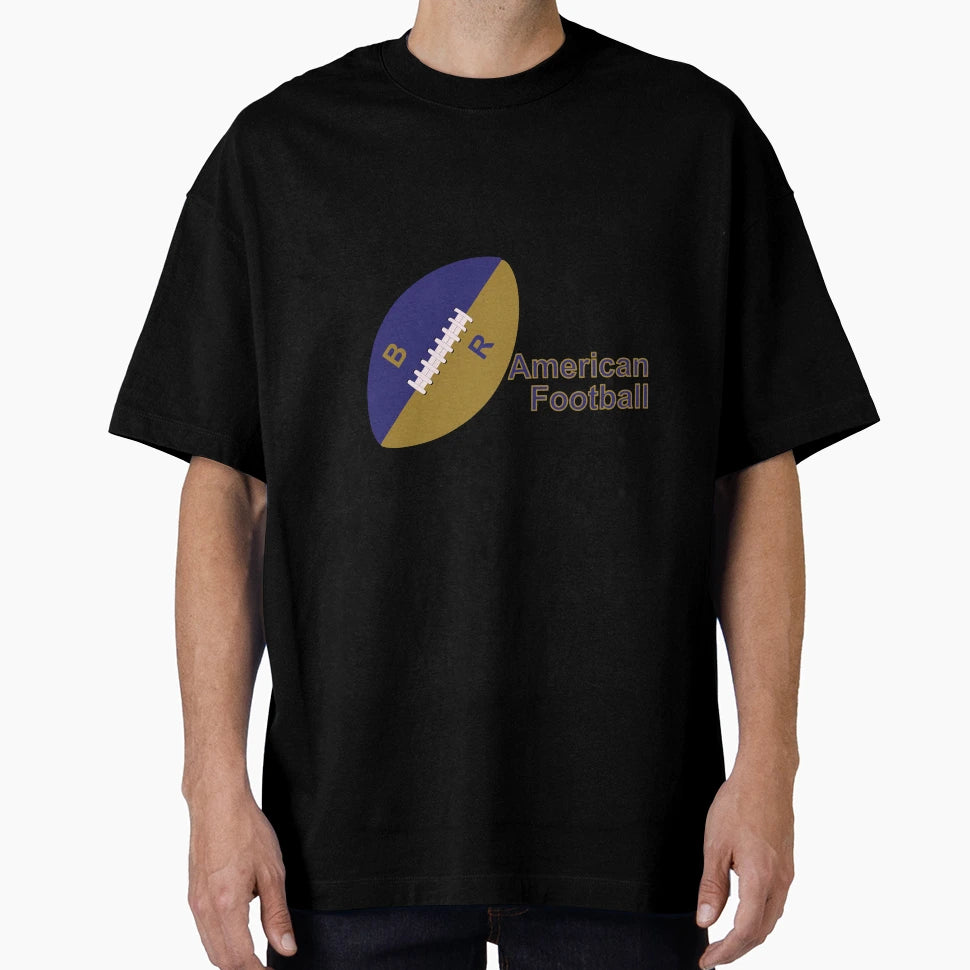 American Football Ball Text T-Shirt - Casual Everyday Wear Men Women - T-Shirt, Sweatshirt, Hoodie