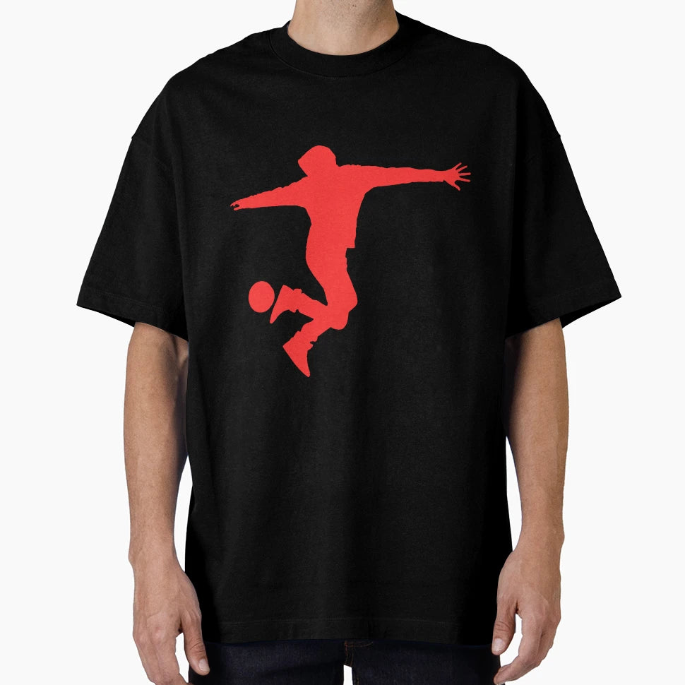 Football Red Dribbler 3 Player Ball T-Shirt - Graphic Print for Adults - T-Shirt, Sweatshirt, Hoodie
