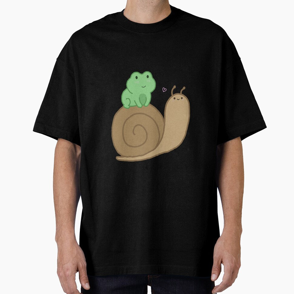 Frog and Snail Pals by MeghanVirginia - Adult & Kids T-Shirts, Sweatshirts & Hoodies apparel design preview 1