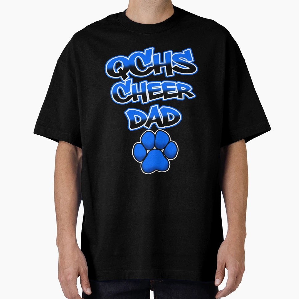 Qchs Cheer Dad Graffiti T-Shirt - Minimalist Print for Adults - T-Shirt, Sweatshirt, Hoodie