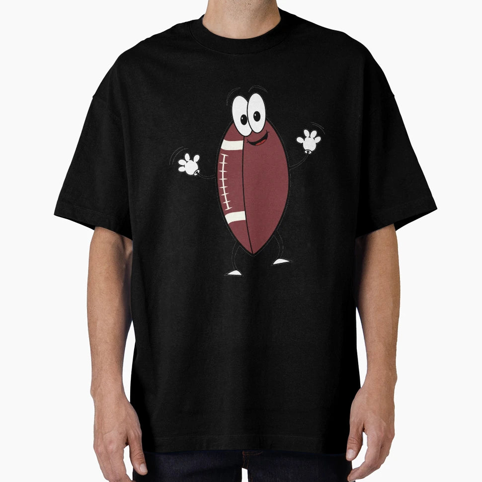 Happy Cartoon American Football T-Shirt - Streetwear Style Men Women - T-Shirt, Sweatshirt, Hoodie