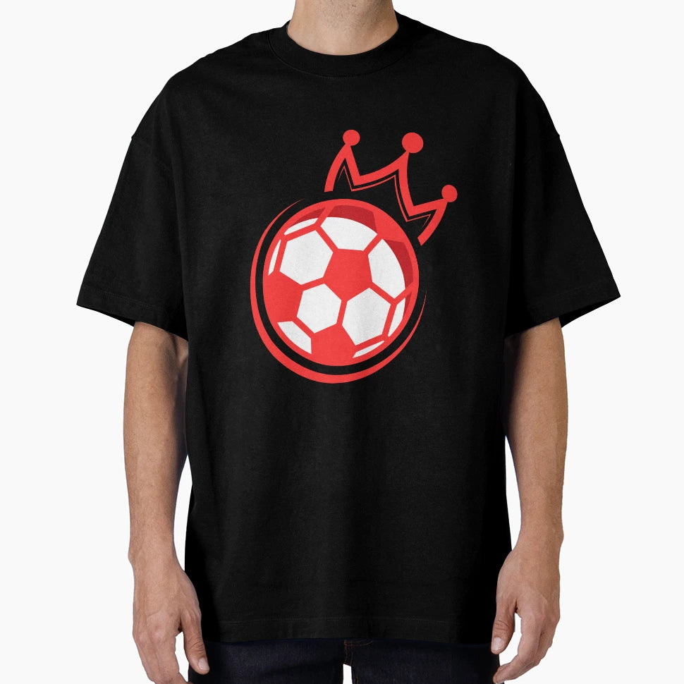 Football Red Crown 2 Ball Football T-Shirt - Unique Graphic for Adults - T-Shirt, Sweatshirt, Hoodie