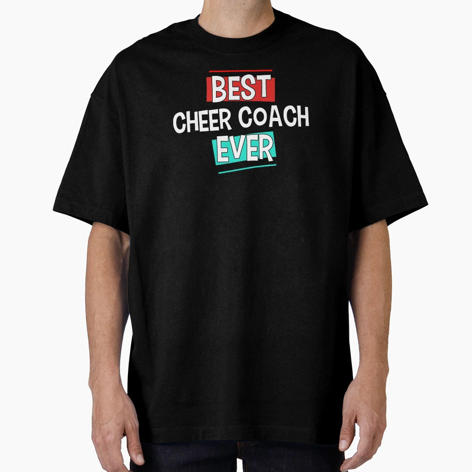 Best Cheer Coach Ever Rectangles Sports T-Shirt - Custom Art Print Unisex - T-Shirt, Sweatshirt, Hoodie