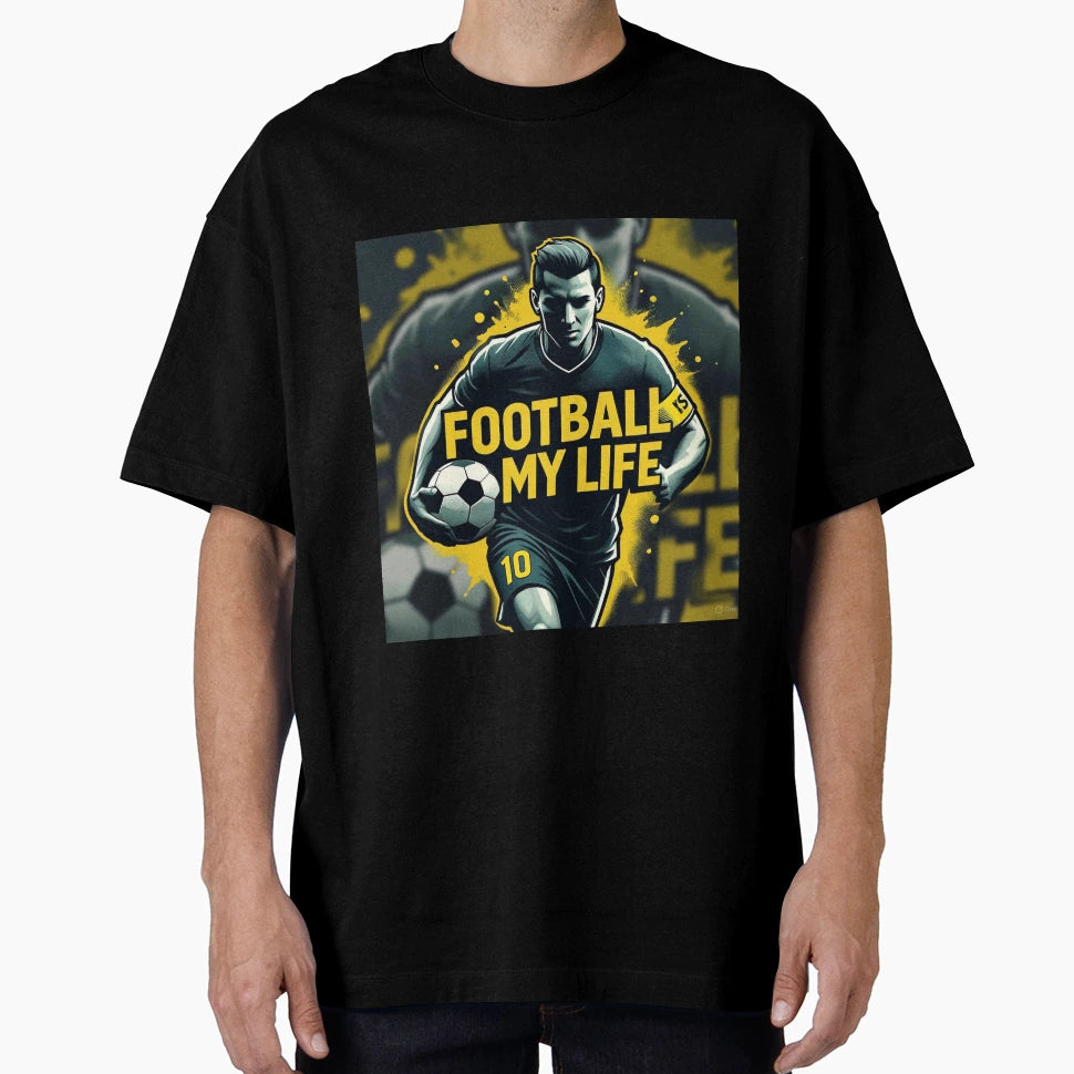 Football Is My Life Passion Game T-Shirt - Casual Everyday Wear for Adults - T-Shirt, Sweatshirt, Hoodie