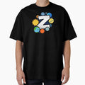 Monogram Z Outer Space Cartoon Planets T-Shirt - Trendy Graphic for Adults - T-Shirt, Sweatshirt, Hoodie