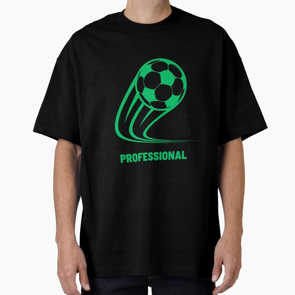 Football Green Ball Curve T-Shirt - Custom Art Print Men Women - T-Shirt, Sweatshirt, Hoodie