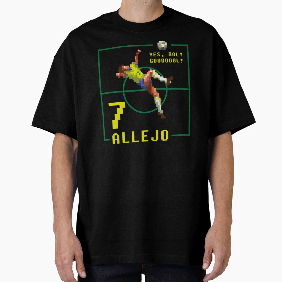 Pixel Art Soccer Allejo Goal Brazil And T-Shirt - Trendy Graphic Unisex - T-Shirt, Sweatshirt, Hoodie