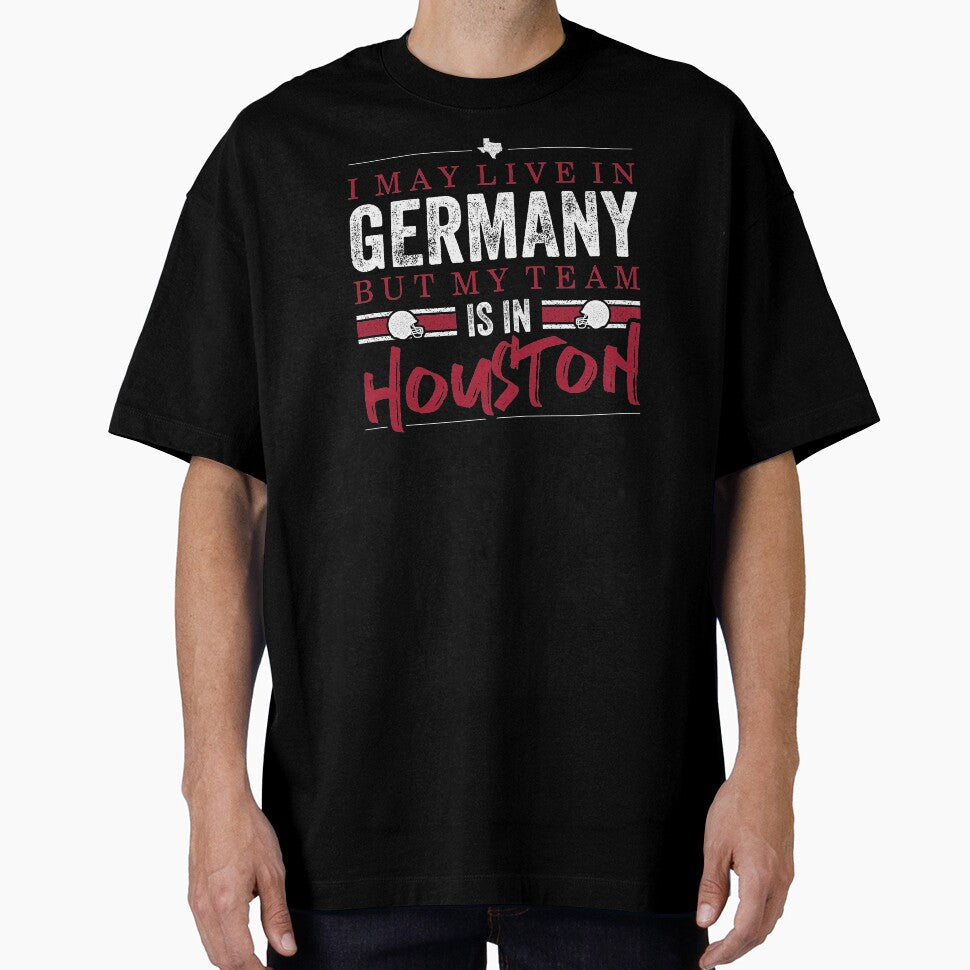 Houston Football Team Fans from Germany by KunstStoff - Adult & Kids T-Shirts, Sweatshirts & Hoodies apparel design preview 1