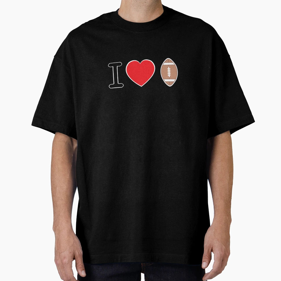 I Love Football T-Shirt - Minimalist Print Unisex - T-Shirt, Sweatshirt, Hoodie