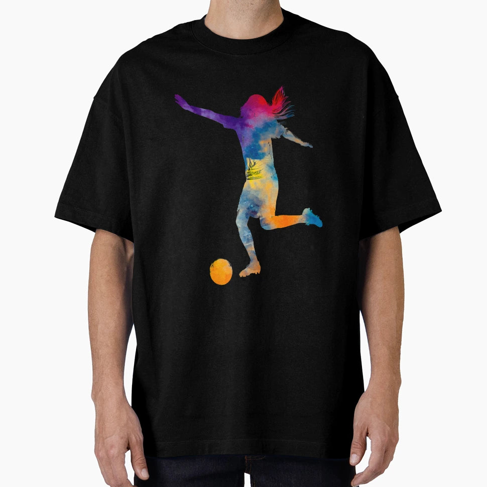 Soccer Player 07 Watercolor T-Shirt - Graphic Print Men Women - T-Shirt, Sweatshirt, Hoodie