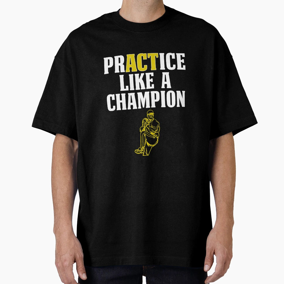 Baseball Pitcher Gift Practice Like T-Shirt - Minimalist Print Men Women - T-Shirt, Sweatshirt, Hoodie