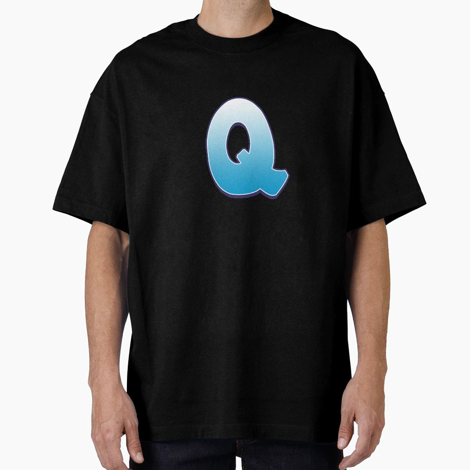 Letter Q Blue T-Shirt - Casual Everyday Wear for Adults - T-Shirt, Sweatshirt, Hoodie