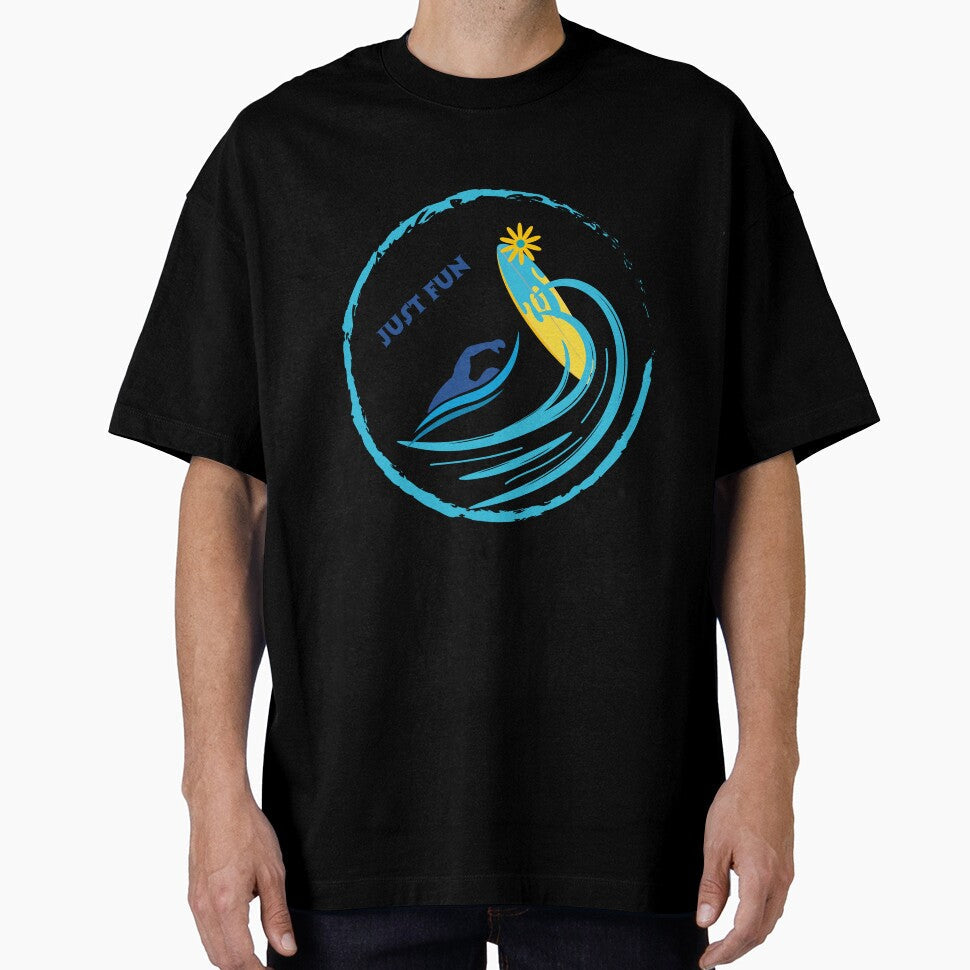 Surfing sea waves by Floral Design Gallery - Adult & Kids T-Shirts, Sweatshirts & Hoodies apparel design preview 1