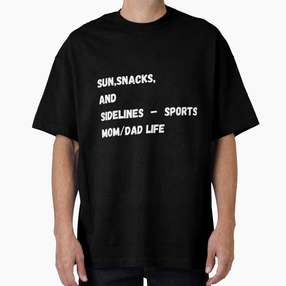 Sun Snacks And Sidelines Sports Mom T-Shirt - Minimalist Print Men Women - T-Shirt, Sweatshirt, Hoodie
