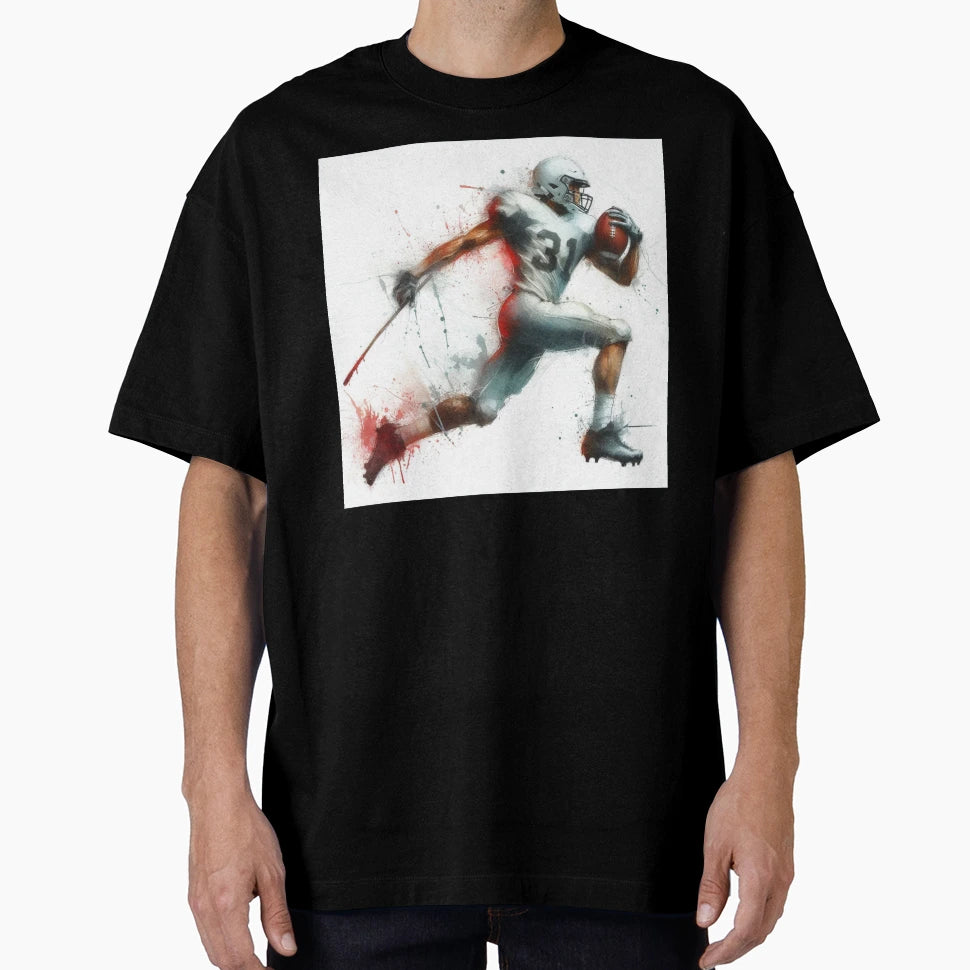 American Football Player Dynamic T-Shirt - Custom Art Print Unisex - T-Shirt, Sweatshirt, Hoodie