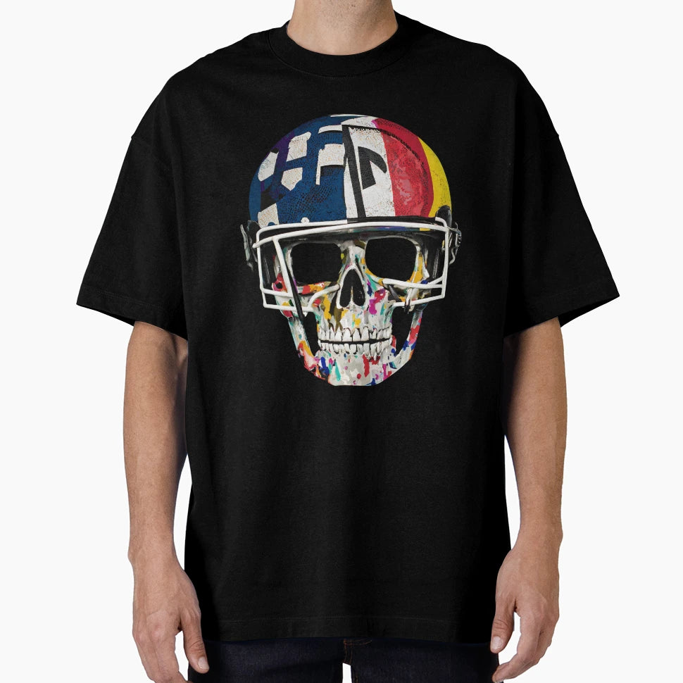American Football Helmet Skull T-Shirt - Streetwear Style Unisex - T-Shirt, Sweatshirt, Hoodie