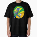 Brazil Soccer Football Player Kicking T-Shirt - Custom Art Print Men Women - T-Shirt, Sweatshirt, Hoodie