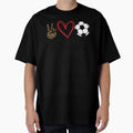 Peace Love Soccer T-Shirt - Minimalist Print Men Women - T-Shirt, Sweatshirt, Hoodie