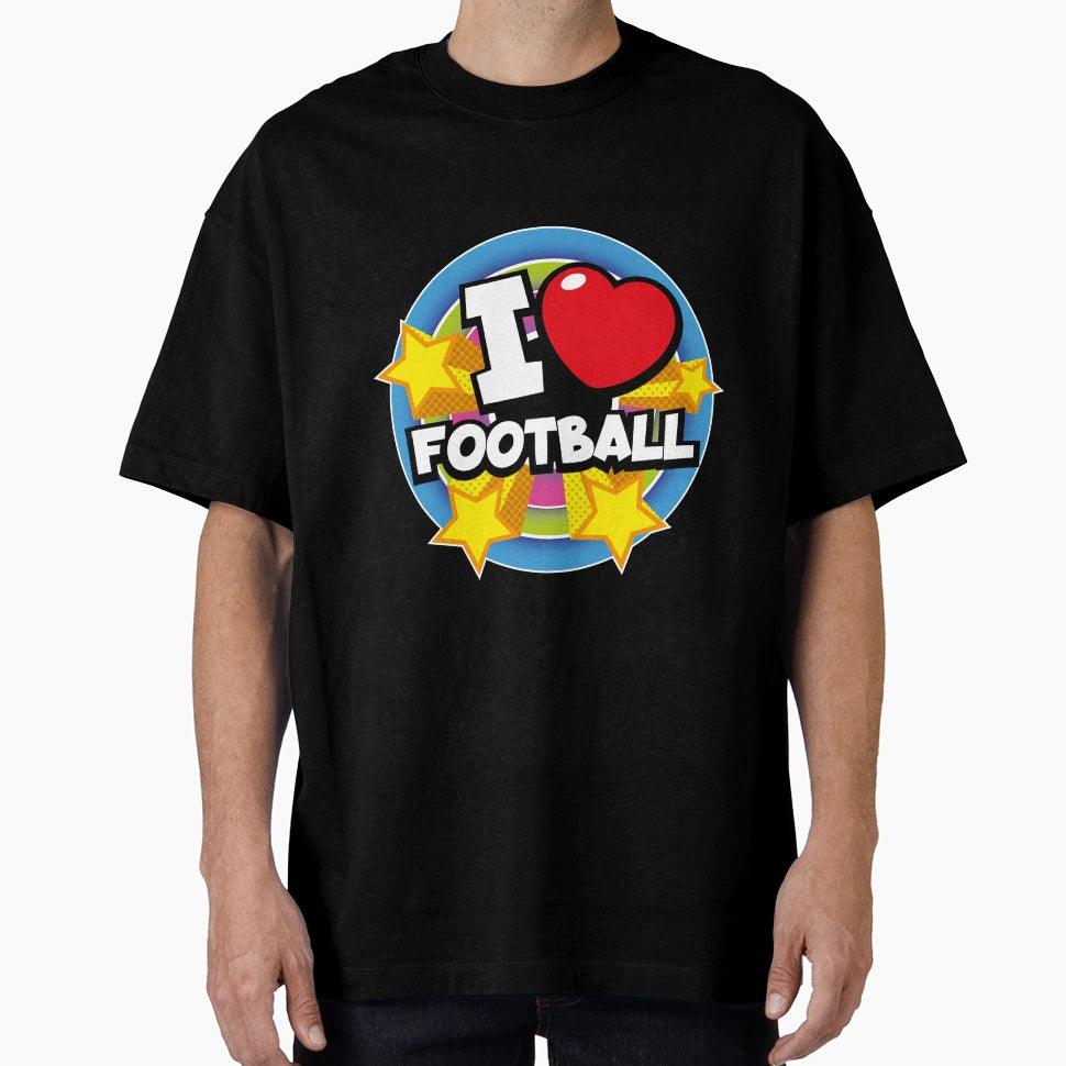 I Love Football Pop T-Shirt - Custom Art Print for Adults - T-Shirt, Sweatshirt, Hoodie