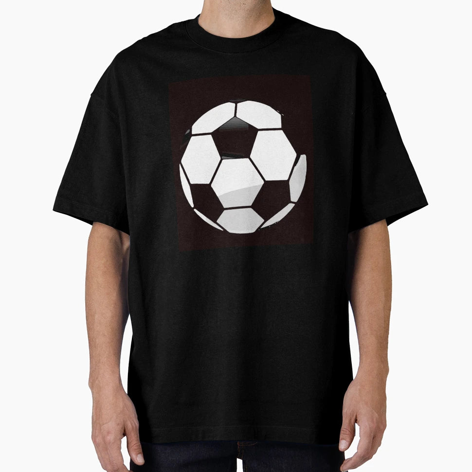Black And White Soccer Ball T-Shirt - Custom Art Print Unisex - T-Shirt, Sweatshirt, Hoodie
