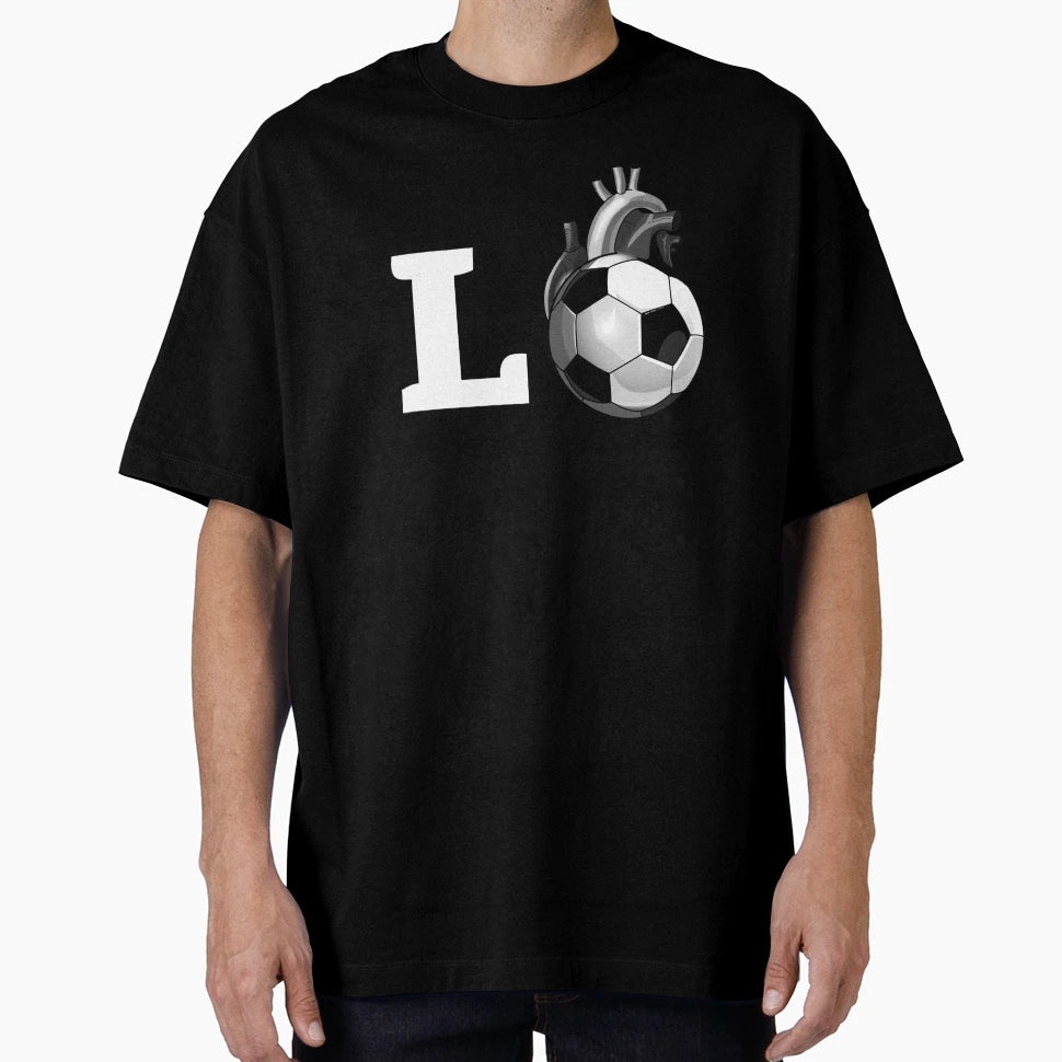 Love Soccer T-Shirt - Minimalist Print for Adults - T-Shirt, Sweatshirt, Hoodie