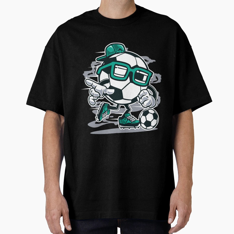 Football Soccer Is Life Cartoon Character T-Shirt - Graphic Print Unisex - T-Shirt, Sweatshirt, Hoodie