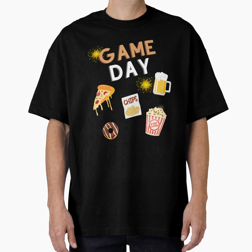 Food And Football Game Day T-Shirt - Novelty Apparel for Adults - T-Shirt, Sweatshirt, Hoodie