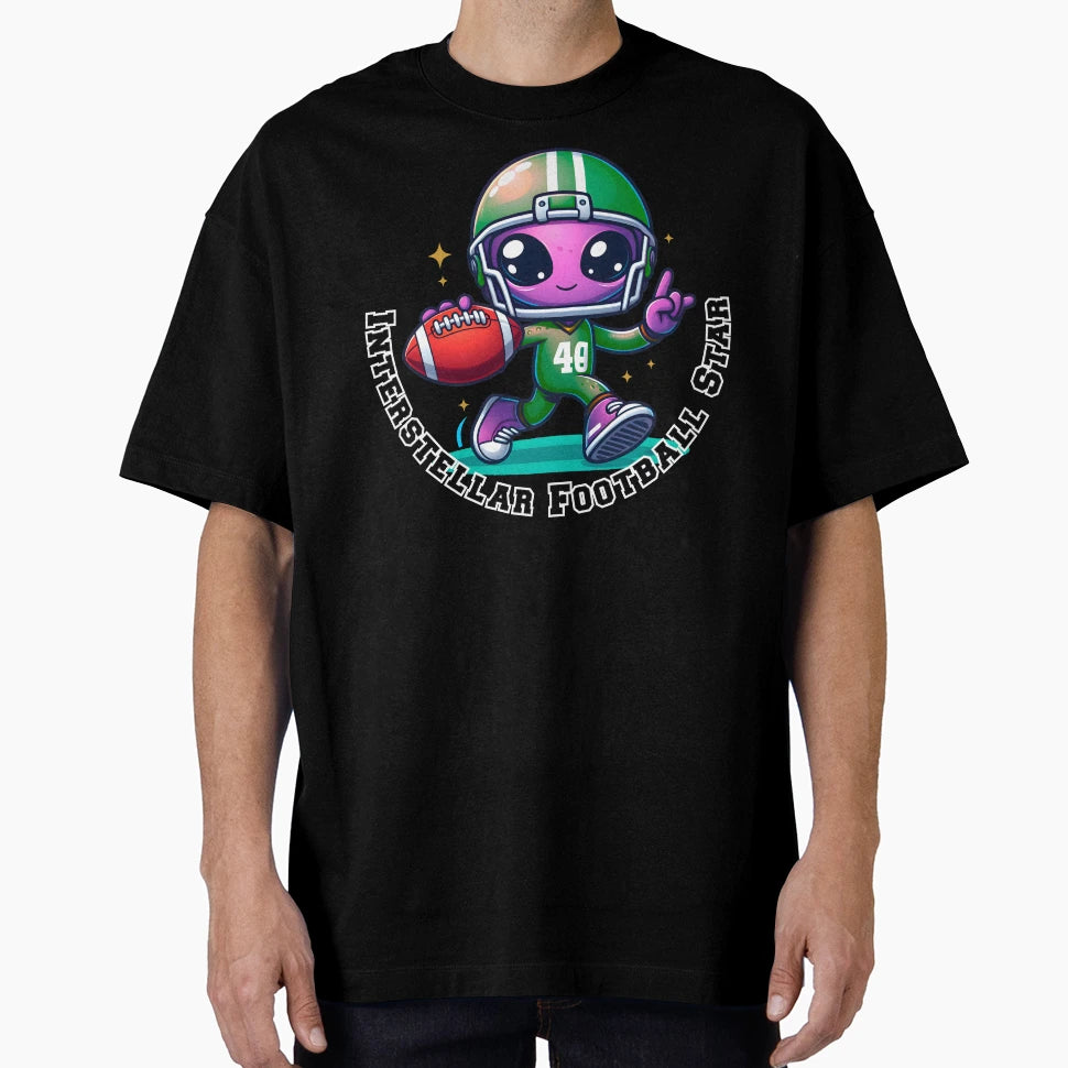 Interstellar Football Star Alien T-Shirt - Custom Art Print for Adults - T-Shirt, Sweatshirt, Hoodie