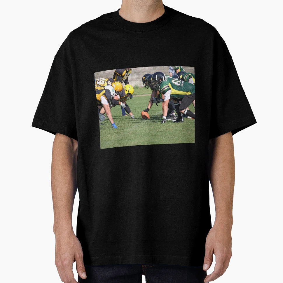 American Football Players Scrimmage T-Shirt - Fun Novelty Design Men Women - T-Shirt, Sweatshirt, Hoodie