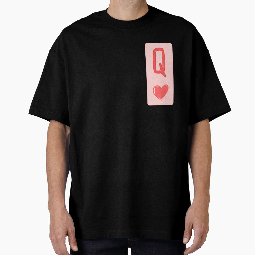 Lady Hearts Card T-Shirt - Aesthetic Graphic Men Women - T-Shirt, Sweatshirt, Hoodie