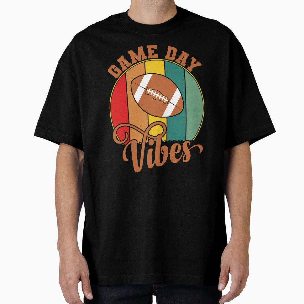 Game Day Vibes American Football T-Shirt - Fun Novelty Design for Adults - T-Shirt, Sweatshirt, Hoodie