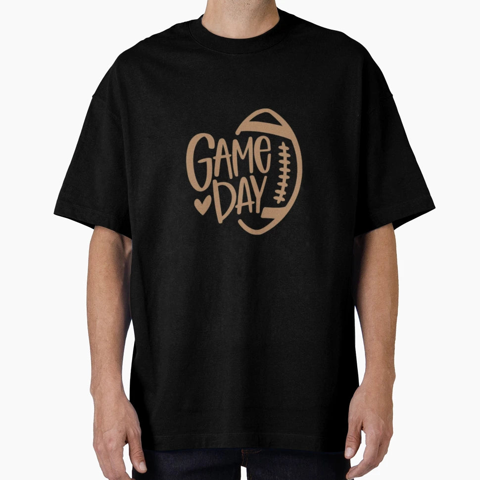 Game Day Sequin Football Shiny And T-Shirt - Minimalist Print for Adults - T-Shirt, Sweatshirt, Hoodie
