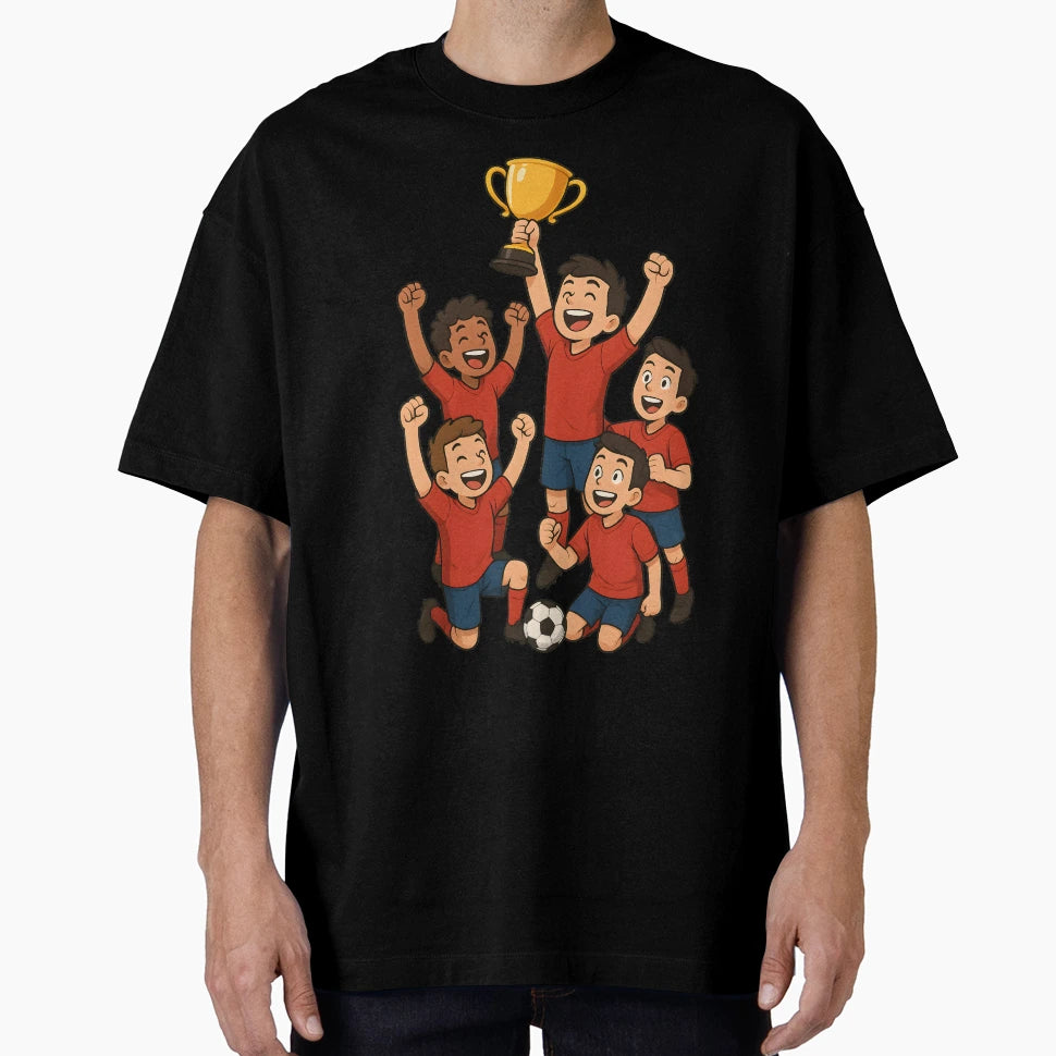 Football Team Happy To Win And Successfully T-Shirt - Unique Graphic Unisex - T-Shirt, Sweatshirt, Hoodie