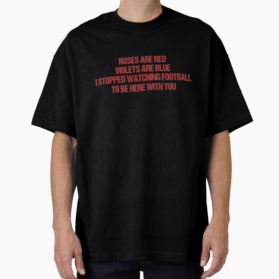 Football Lovers Valentines T-Shirt - Minimalist Print for Adults - T-Shirt, Sweatshirt, Hoodie