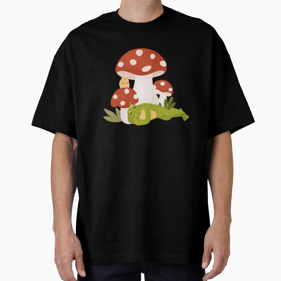 Frog with Mushroom by commondreamer - Adult & Kids T-Shirts, Sweatshirts & Hoodies apparel design preview 1