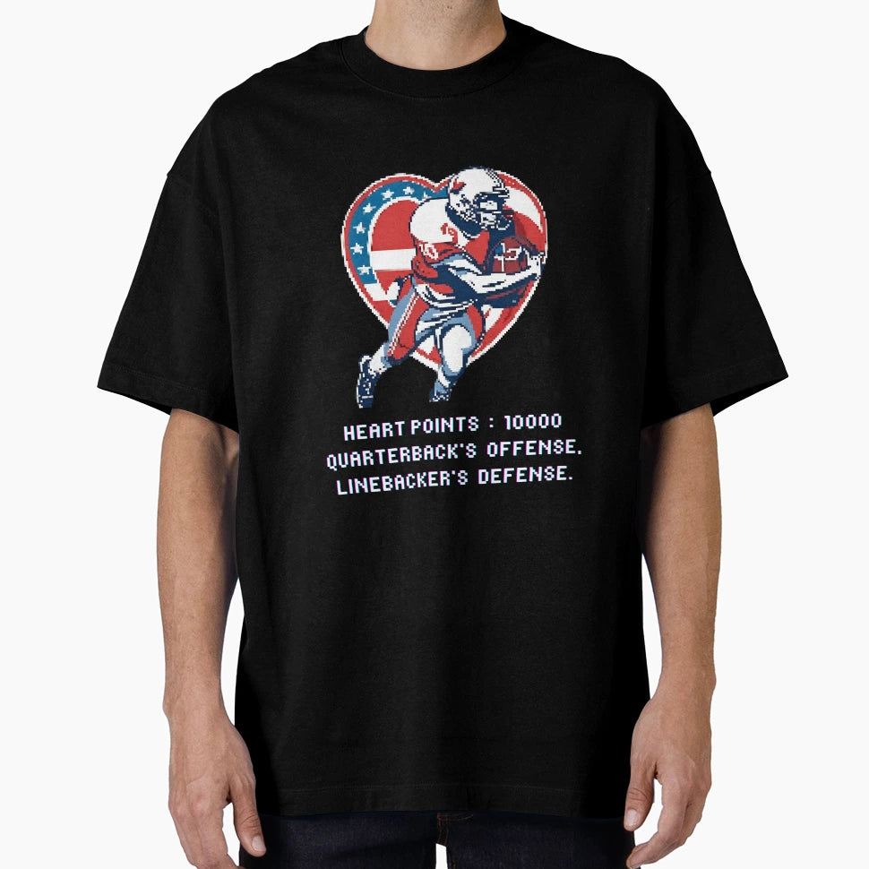 Valentines Day Football Video T-Shirt - Casual Everyday Wear for Adults - T-Shirt, Sweatshirt, Hoodie