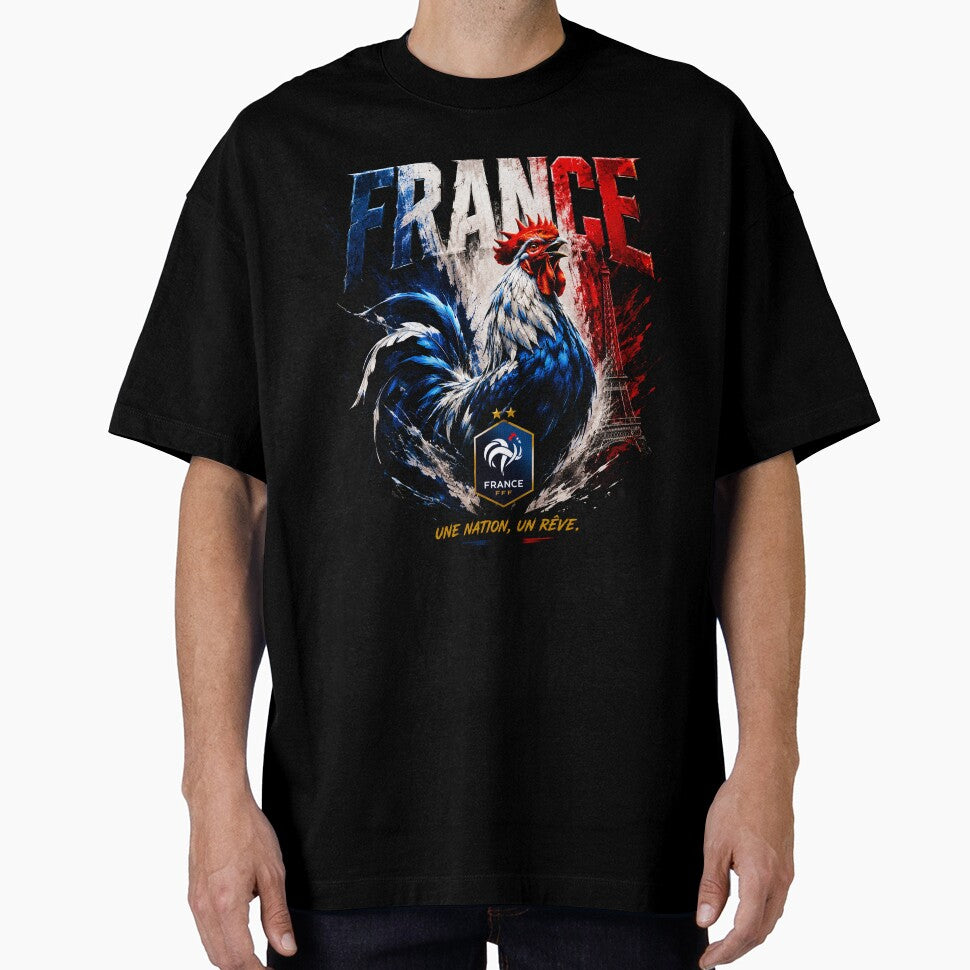 France Football Rooster French Soccer Fan Vintage - Adult & Kids T-Shirts, Sweatshirts & Hoodies apparel design preview 1