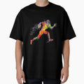 American Football Player Sports Watercolor T-Shirt - Graphic Print Unisex - T-Shirt, Sweatshirt, Hoodie