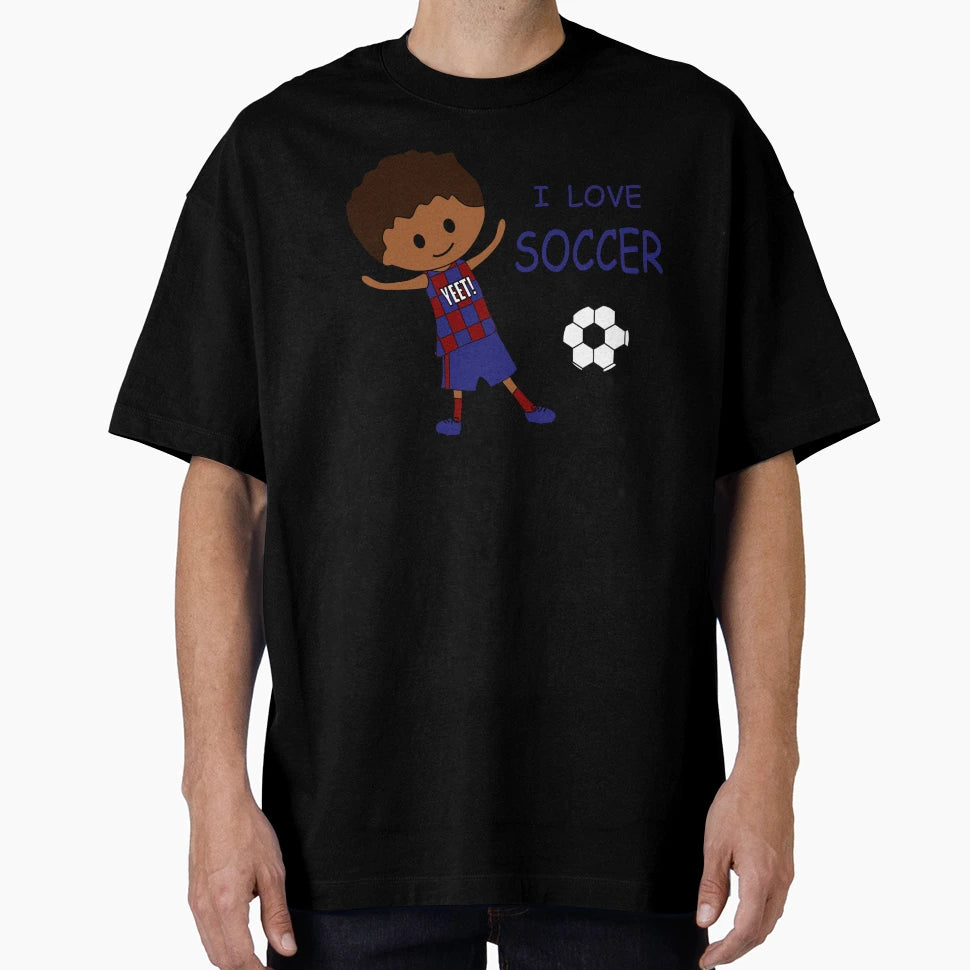 I Love Soccer Barcelona Fan T-Shirt - Casual Everyday Wear for Adults - T-Shirt, Sweatshirt, Hoodie