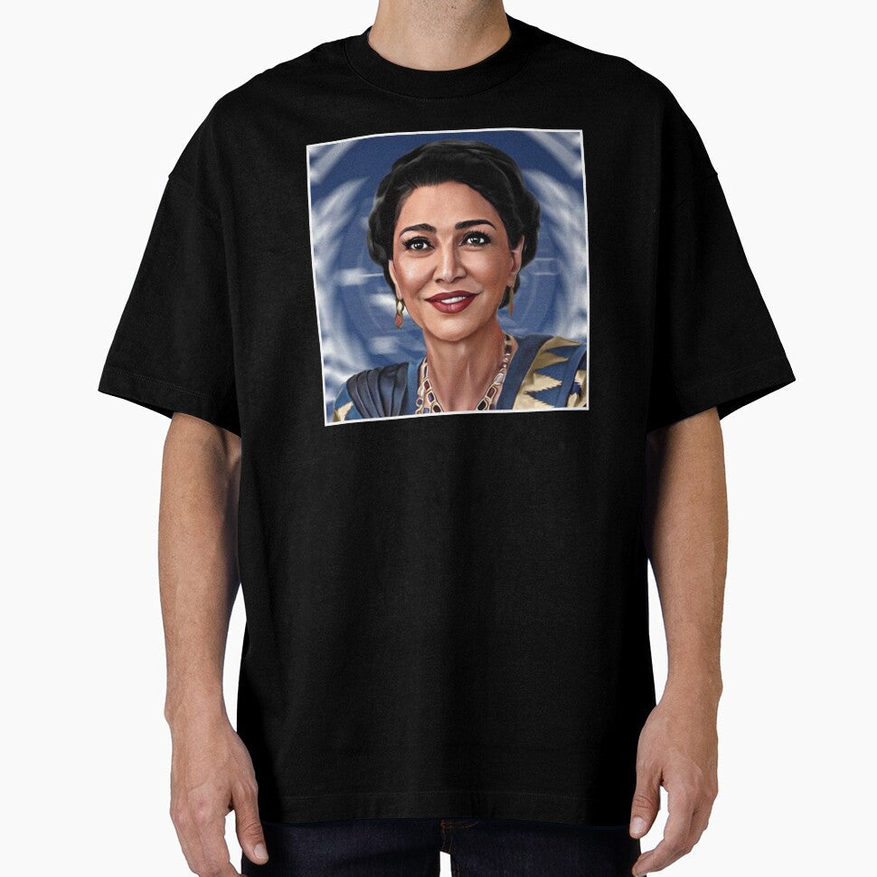 Chrissy Blue Background Portrait for Screaming - Adult & Kids T-Shirts, Sweatshirts & Hoodies apparel design preview 1