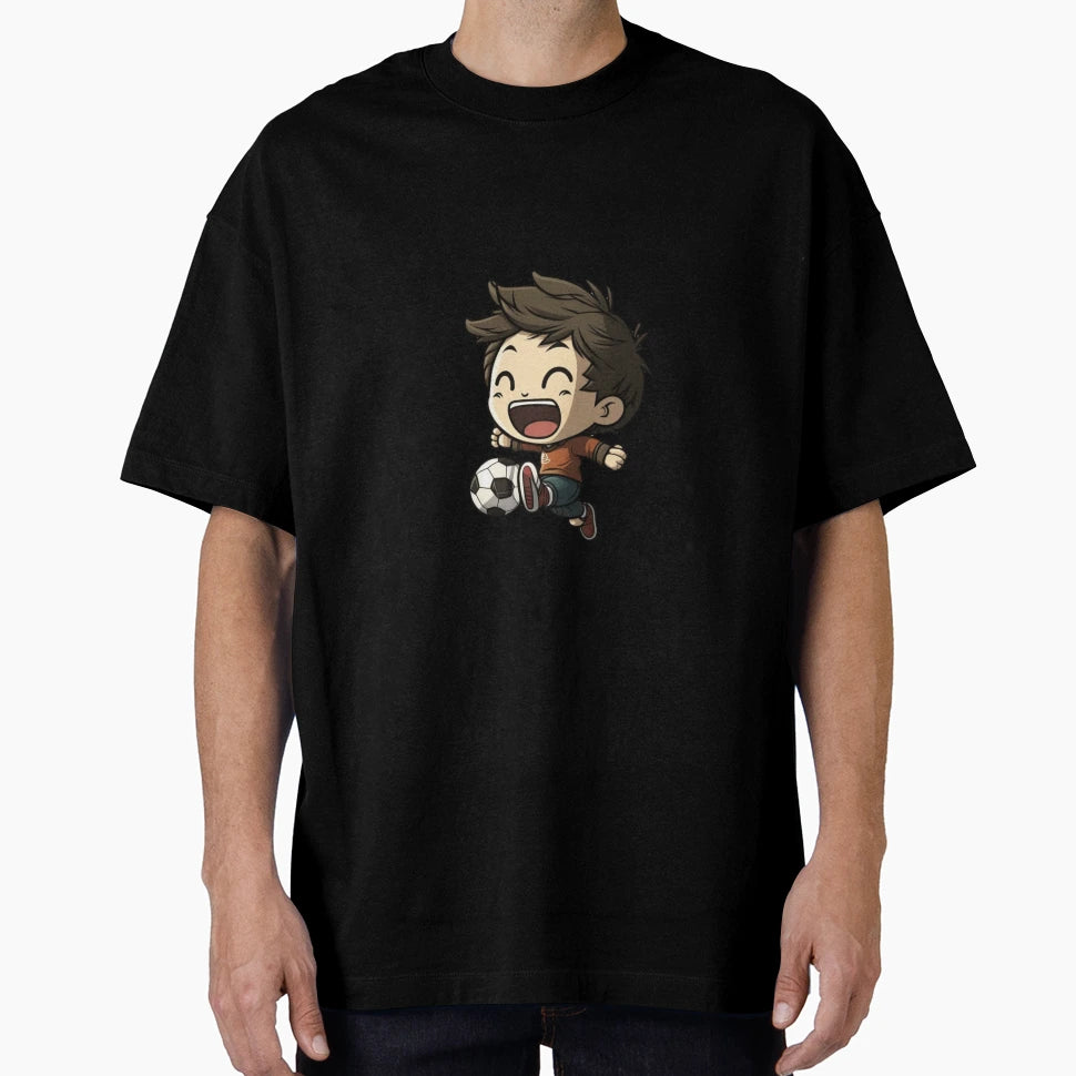 Youngster Playing Football T-Shirt - Streetwear Style Unisex - T-Shirt, Sweatshirt, Hoodie