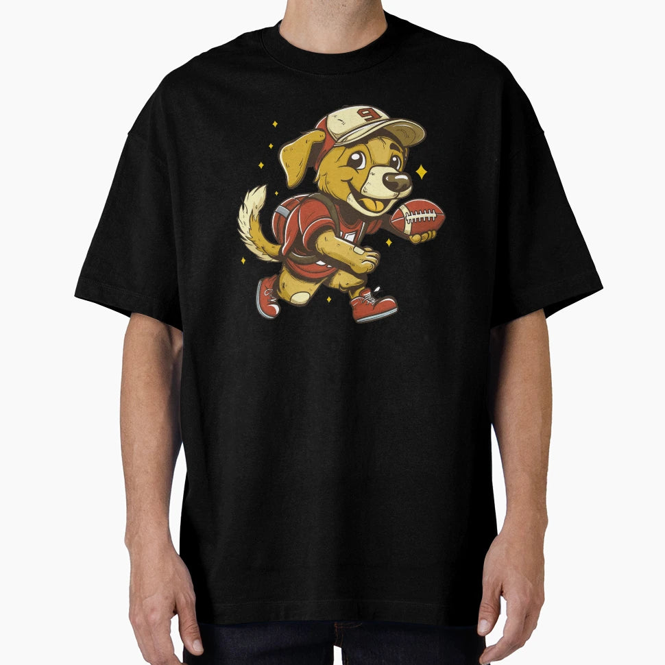 Retriever Dog American Football T-Shirt - Custom Art Print for Adults - T-Shirt, Sweatshirt, Hoodie