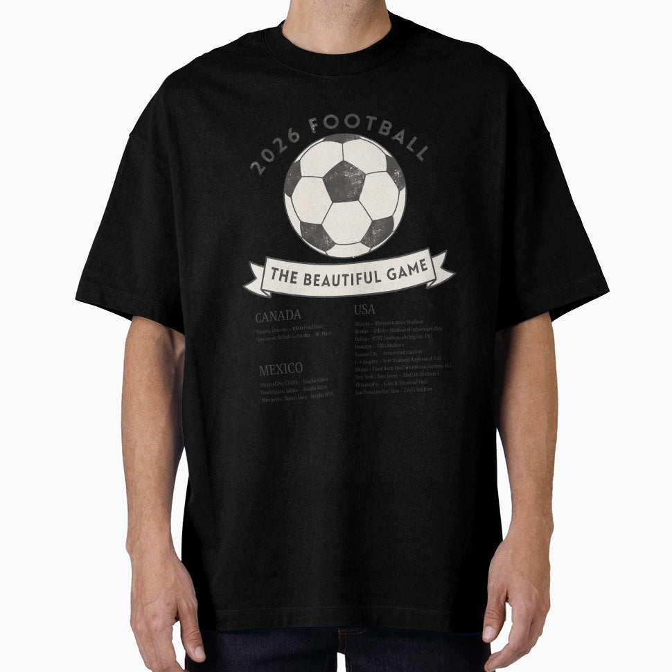 2026 Football Soccer Host Cities T-Shirt - Unique Graphic for Adults - T-Shirt, Sweatshirt, Hoodie
