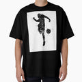 Soccer Player Black And White T-Shirt - Minimalist Print Men Women - T-Shirt, Sweatshirt, Hoodie