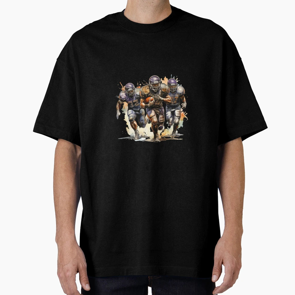 American Football Black T-Shirt - Aesthetic Graphic Men Women - T-Shirt, Sweatshirt, Hoodie
